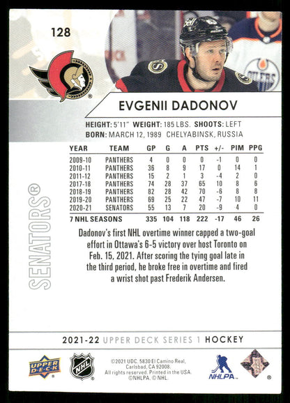 2021-22 Upper Deck #128 Evgenii Dadonov