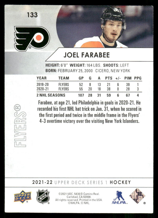 2021-22 Upper Deck #133 Joel Farabee