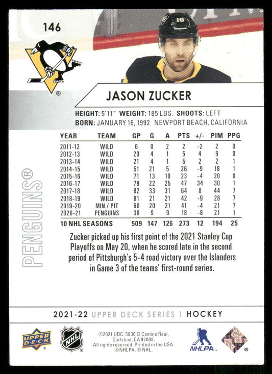 2021-22 Upper Deck #146 Jason Zucker