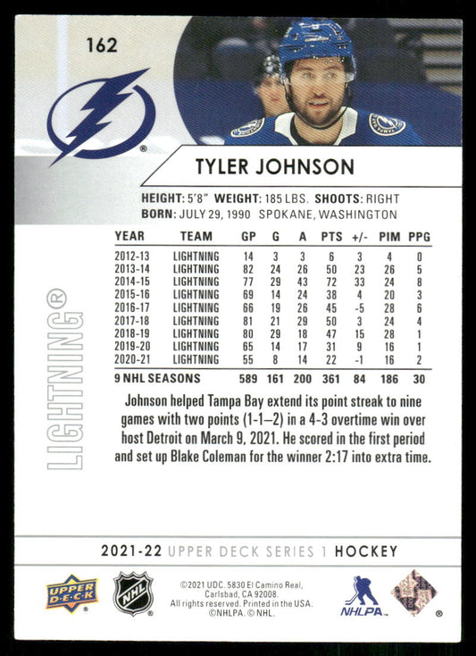 2021-22 Upper Deck #162 Tyler Johnson