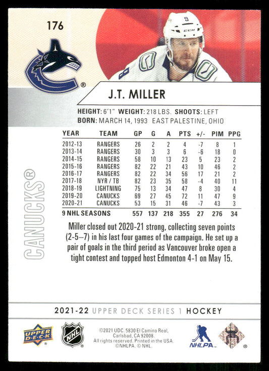 2021-22 Upper Deck #176 J.T. Miller