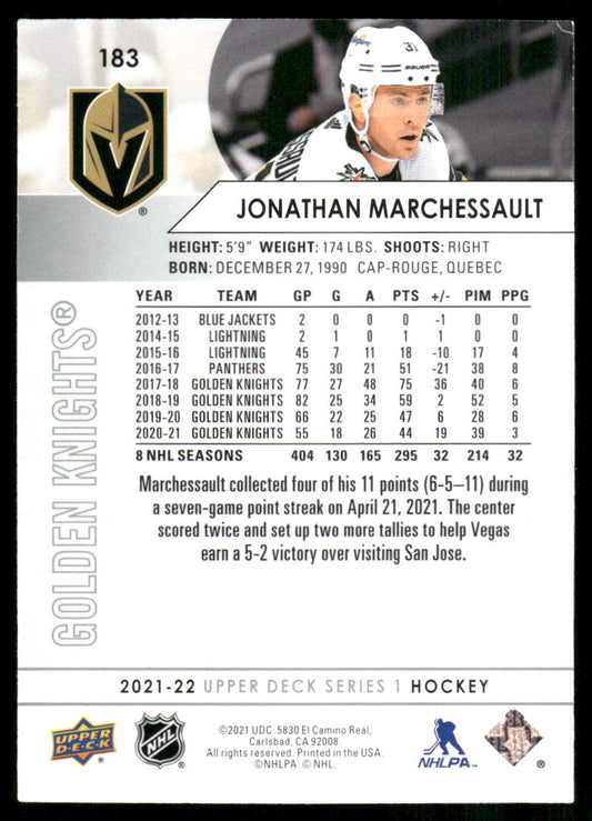 2021-22 Upper Deck #183 Jonathan Marchessault