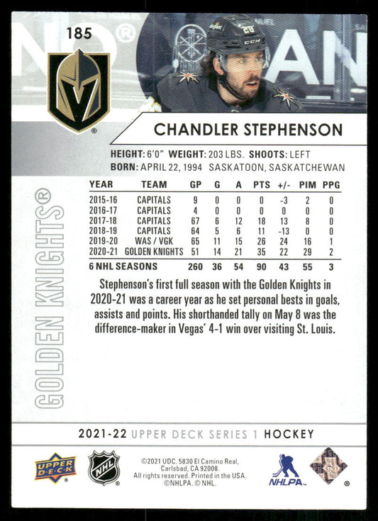 2021-22 Upper Deck #185 Chandler Stephenson