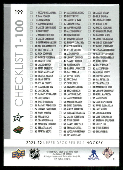 2021-22 Upper Deck #199 Jason Robertson / Kirill Kaprizov