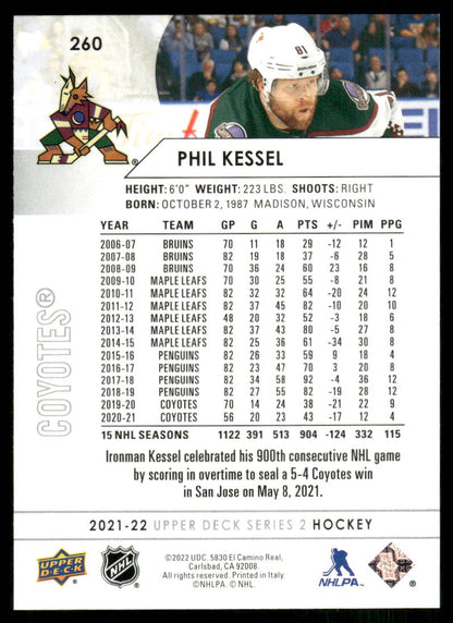 2021-22 Upper Deck #260 Phil Kessel