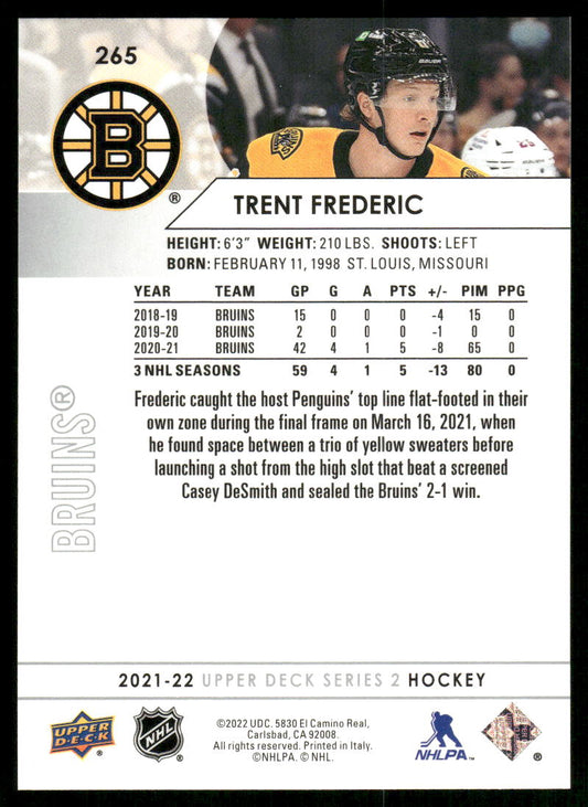 2021-22 Upper Deck #265 Trent Frederic