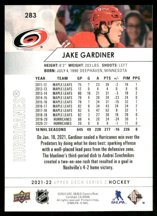 2021-22 Upper Deck #283 Jake Gardiner
