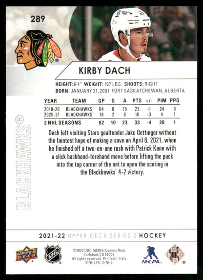 2021-22 Upper Deck #289 Kirby Dach