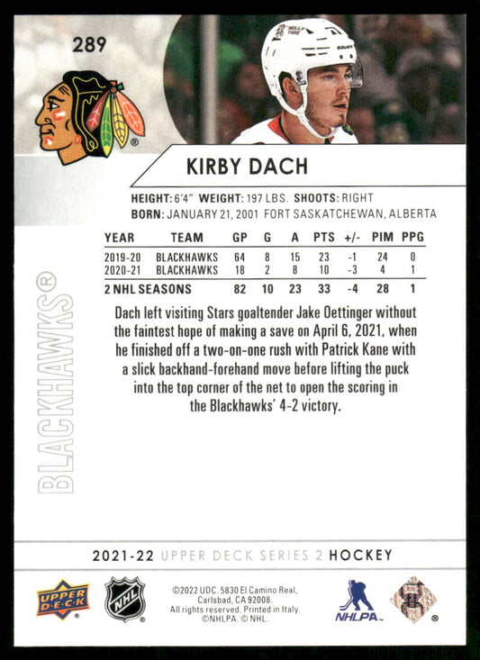 2021-22 Upper Deck #289 Kirby Dach