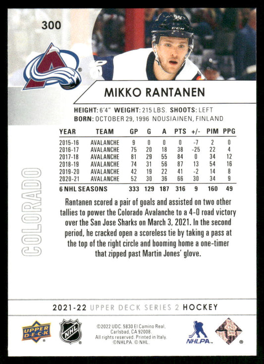 2021-22 Upper Deck #300 Mikko Rantanen