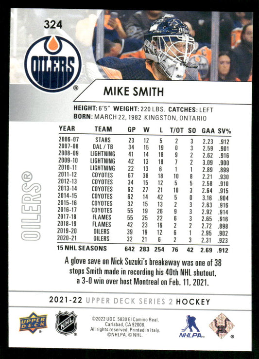 2021-22 Upper Deck #324 Mike Smith