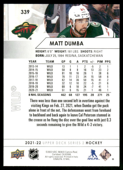 2021-22 Upper Deck #339 Matt Dumba