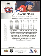 将图片加载到图库查看器，2021-22 Upper Deck #345 Jonathan Drouin
