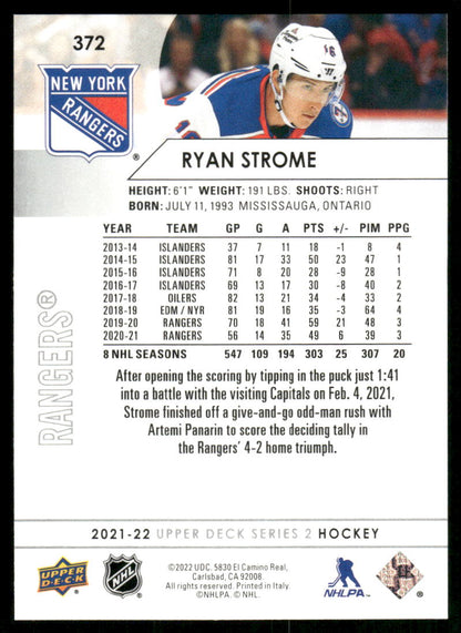 2021-22 Upper Deck #372 Ryan Strome