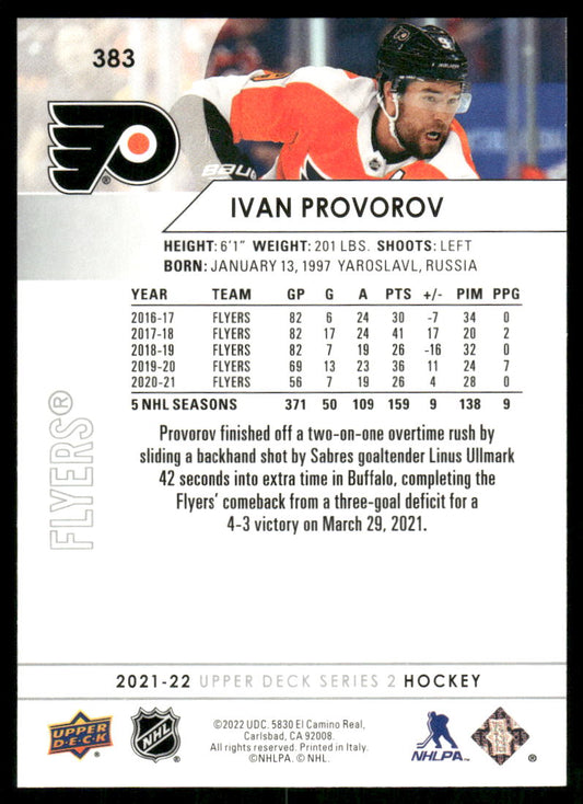 2021-22 Upper Deck #383 Ivan Provorov