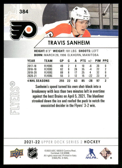 2021-22 Upper Deck #384 Travis Sanheim