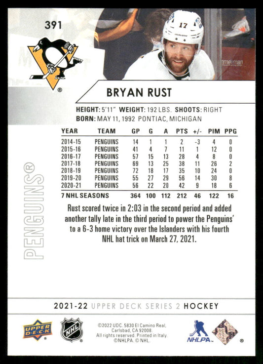2021-22 Upper Deck #391 Bryan Rust