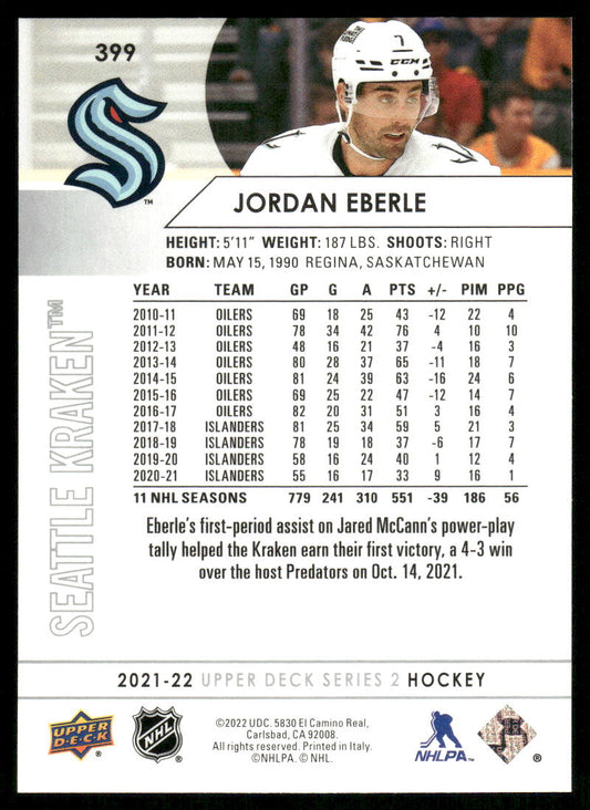 2021-22 Upper Deck #399 Jordan Eberle