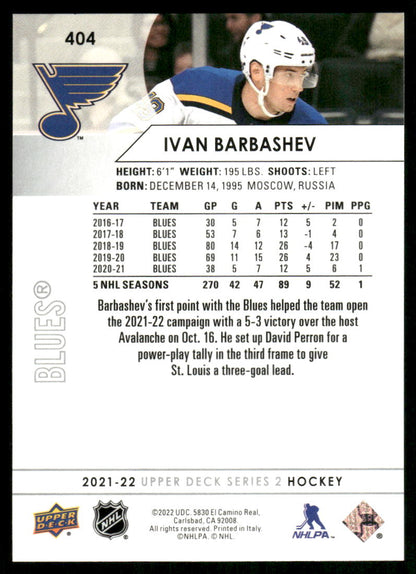 2021-22 Upper Deck #404 Ivan Barbashev