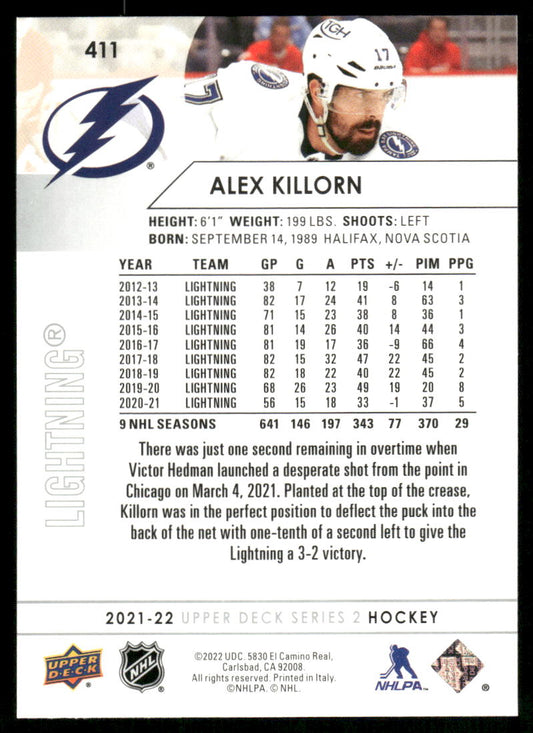 2021-22 Upper Deck #411 Alex Killorn