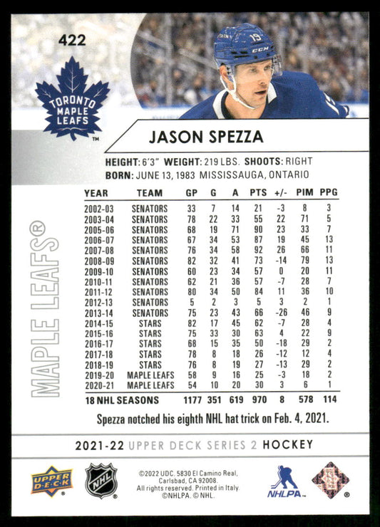 2021-22 Upper Deck #422 Jason Spezza