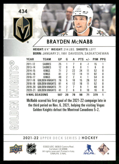 2021-22 Upper Deck #434 Brayden McNabb