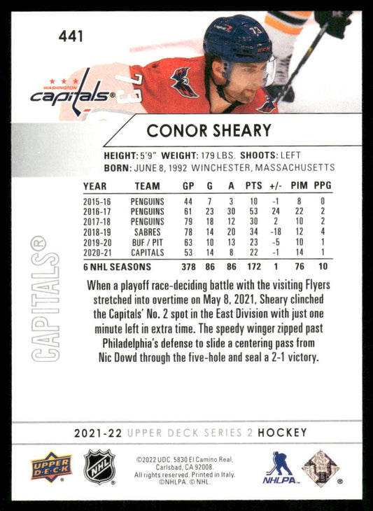 2021-22 Upper Deck #441 Conor Sheary