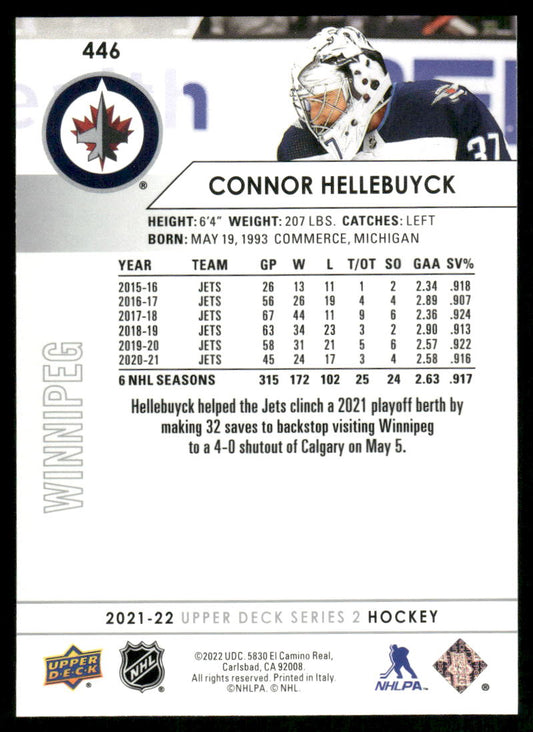 2021-22 Upper Deck #446 Connor Hellebuyck