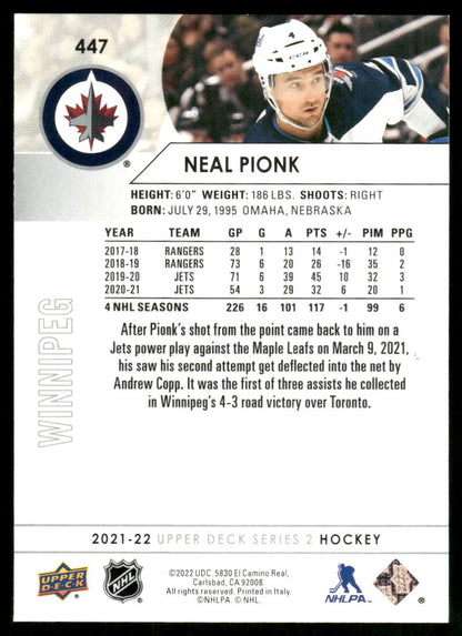 2021-22 Upper Deck #447 Neal Pionk