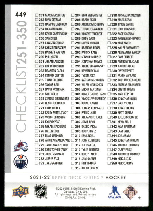 2021-22 Upper Deck #449 Nathan MacKinnon / Leon Draisaitl