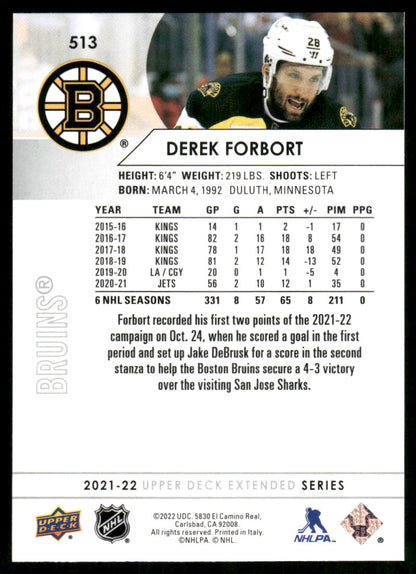 2021-22 Upper Deck #513 Derek Forbort