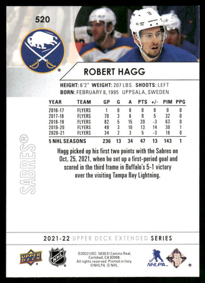2021-22 Upper Deck #520 Robert Hagg