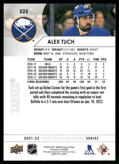 2021-22 Upper Deck #525 Alex Tuch