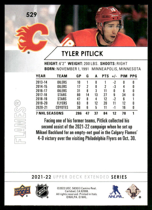 2021-22 Upper Deck #529 Tyler Pitlick