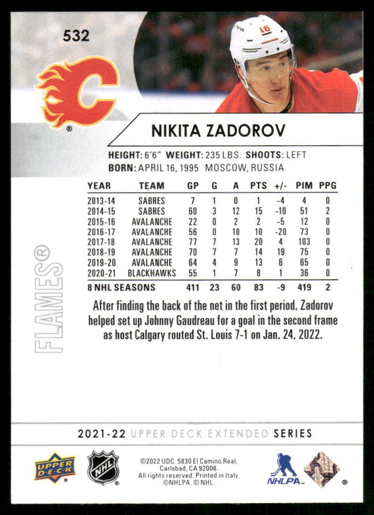 2021-22 Upper Deck #532 Nikita Zadorov