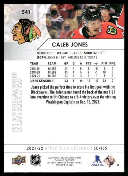 2021-22 Upper Deck #541 Caleb Jones