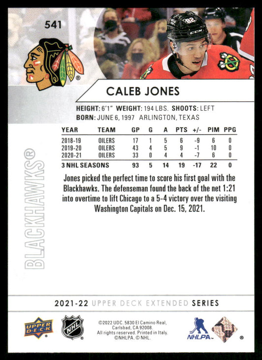 2021-22 Upper Deck #541 Caleb Jones