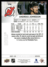 将图片加载到图库查看器，2021-22 Upper Deck #594 Andreas Johnsson
