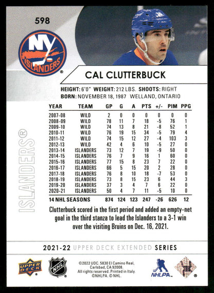 2021-22 Upper Deck #598 Cal Clutterbuck
