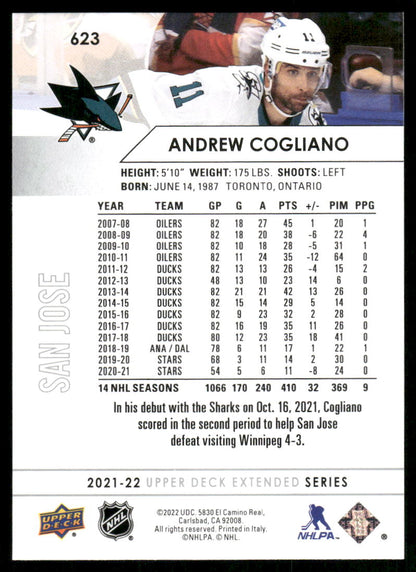 2021-22 Upper Deck #623 Andrew Cogliano