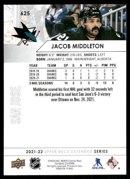 2021-22 Upper Deck #625 Jacob Middleton