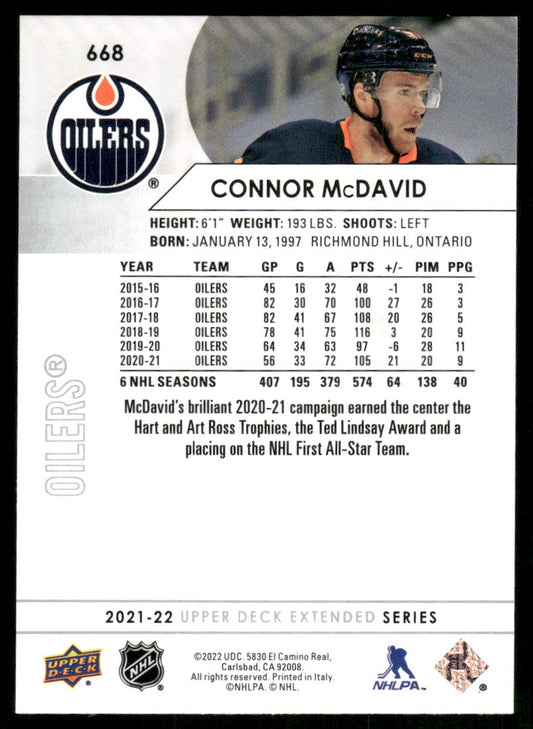 2021-22 Upper Deck #668 Connor McDavid