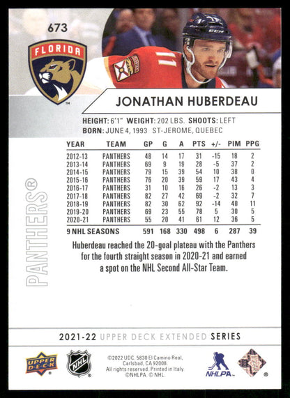 2021-22 Upper Deck #673 Jonathan Huberdeau