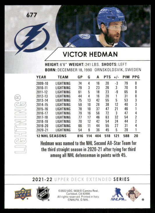 2021-22 Upper Deck #677 Victor Hedman
