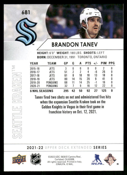 2021-22 Upper Deck #681 Brandon Tanev