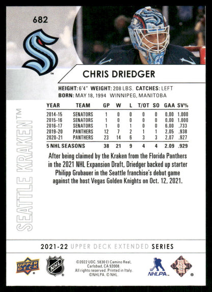 2021-22 Upper Deck #682 Chris Driedger