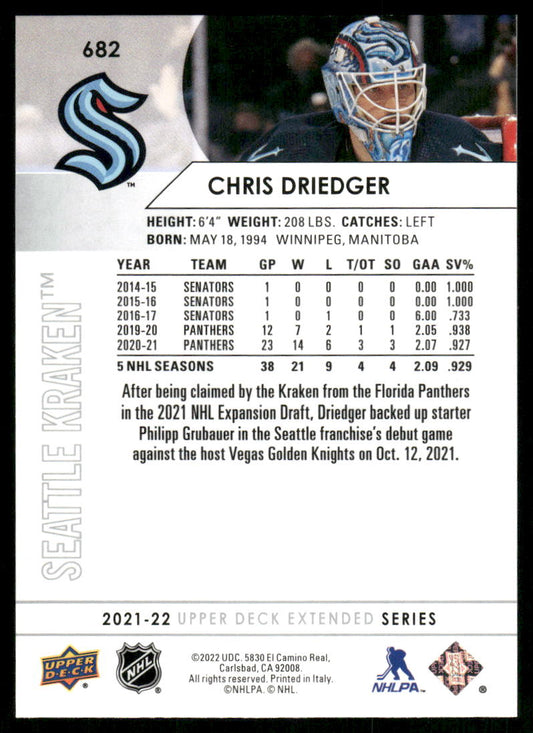 2021-22 Upper Deck #682 Chris Driedger