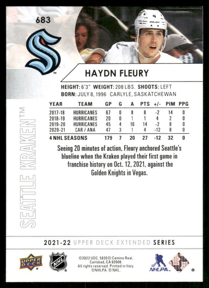 2021-22 Upper Deck #683 Haydn Fleury