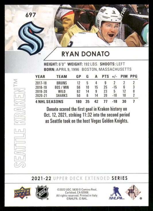 2021-22 Upper Deck #697 Ryan Donato