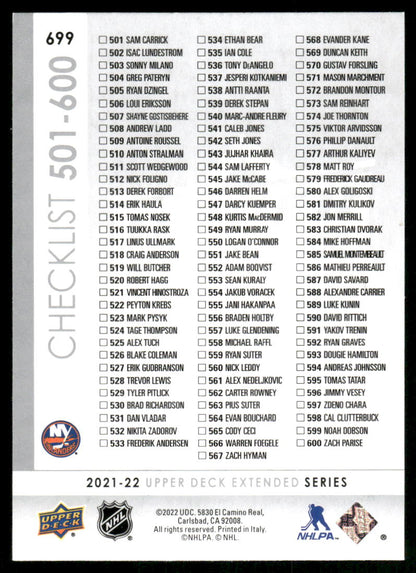 2021-22 Upper Deck #699 Zach Parise / Zdeno Chara